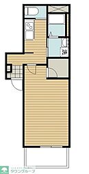 JR武蔵野線 新座駅 徒歩20分の賃貸アパート 1階1Kの間取り