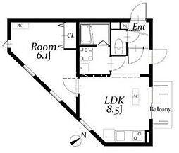 間取図画像 1LDK