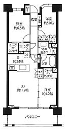 ルフォン常盤台ザ・レジデンス 3LDKの間取図画像