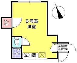 セレーサ中板橋 ワンルームの間取図画像