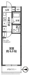 ファイブヒルズ 1Kの間取図画像