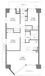 ベルドゥムール新越谷温泉 3LDKの間取図画像