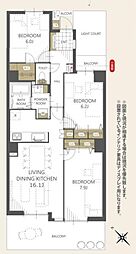 パブリデンス春日部豊春 3SLDKの間取図画像