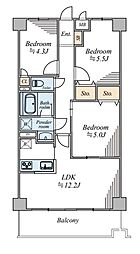 ワコーレ越谷 3LDKの間取図画像