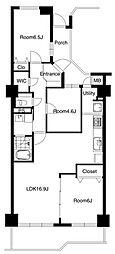 パークハイツ越谷E棟 3LDKの間取図画像