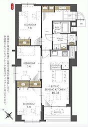 ワラビスカイハイツ 3LDKの間取図画像