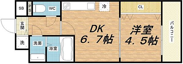 ONE ROOF FLAT FUKUSHIMA ｜大阪府大阪市北区大淀南3丁目(賃貸マンション1DK・11階・30.52㎡)の写真 その2