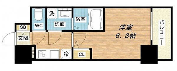 エスリード難波セントラル ｜大阪府大阪市浪速区幸町3丁目(賃貸マンション1K・8階・21.23㎡)の写真 その2