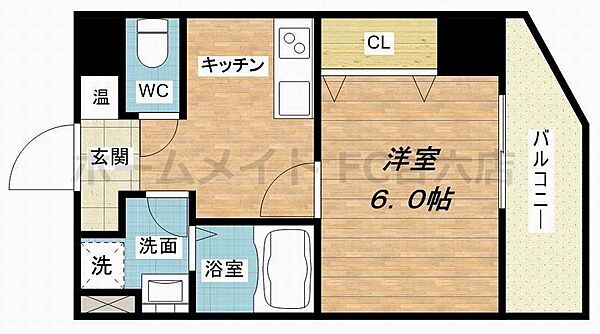 DWELL GALAXY ｜大阪府大阪市東成区中本5丁目(賃貸マンション1K・7階・21.42㎡)の写真 その2