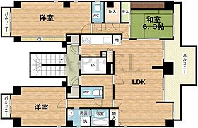 エンブレム丸高  ｜ 大阪府大阪市中央区常盤町2丁目（賃貸マンション3LDK・6階・121.50㎡） その2