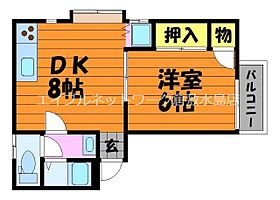 カーサアルカディア 202 ｜ 岡山県倉敷市大内755-10（賃貸アパート1DK・2階・30.68㎡） その2