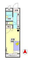 ＳＫマンション 108 ｜ 岡山県岡山市北区今1丁目8-33（賃貸マンション1K・1階・22.96㎡） その2