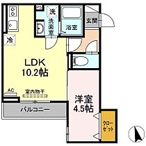 ベイ　ブランシェ老松 202 ｜ 岡山県倉敷市老松町4丁目8-9（賃貸アパート1LDK・2階・36.07㎡） その2