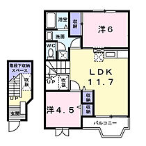 サンテラス京Ｂ 202 ｜ 岡山県倉敷市児島小川町3693番地11（賃貸アパート2LDK・2階・58.53㎡） その2