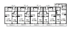 プランドールII 101 ｜ 岡山県倉敷市連島町鶴新田未定（賃貸アパート1LDK・1階・40.74㎡） その1