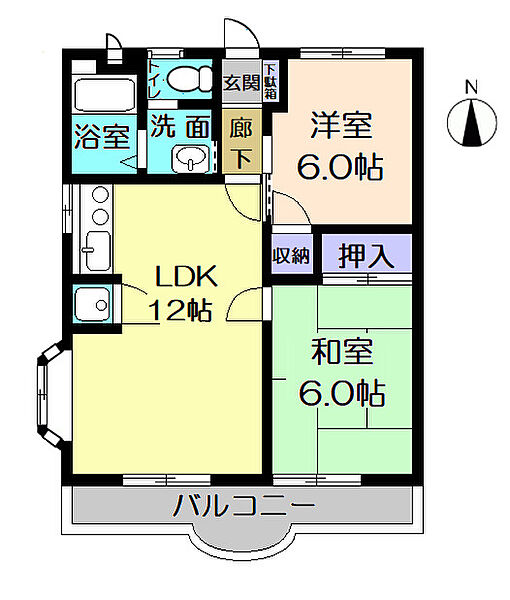 エステートオギシマ 303｜東京都あきる野市秋川4丁目(賃貸マンション2LDK・3階・55.10㎡)の写真 その2