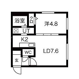 フラット北35条II 2階