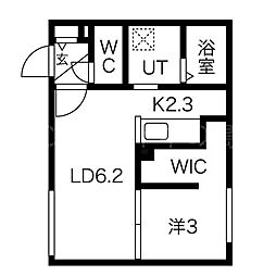 MOOERNON3 1LDKの間取図画像