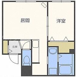 グランメールラフィア 1LDKの間取図画像