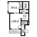 Elle美園1階4.8万円
