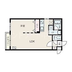 フォンテーヌ福住 1LDKの間取図画像