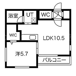 LAVI南平岸 1LDKの間取図画像