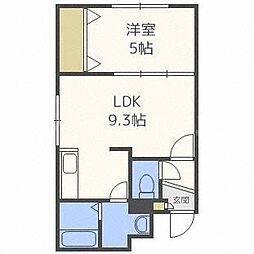 ガレ・ド・ファン 1LDKの間取図画像