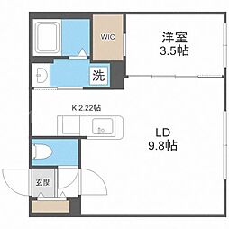 LaCasadelSole 1LDKの間取図画像