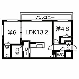 ララコム澄川 2LDKの間取図画像