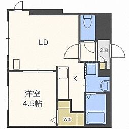 ワイズ白石 1LDKの間取図画像