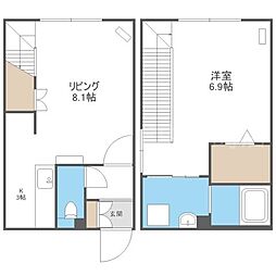 グランメール月寒中央通10 1LDKの間取図画像