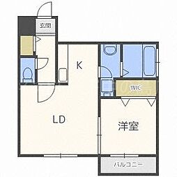 ange-or 1LDKの間取図画像