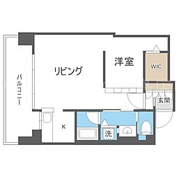 F141 1LDKの間取図画像