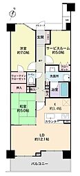 レーベンハイム多摩永山パークサイドスイート 2SLDKの間取図画像
