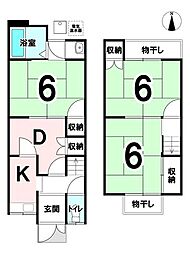 竹田七瀬川町　中古戸建 3DKの間取り