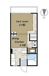 シティハイムグローリ 1DKの間取図画像