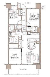 グランシーナ蘇我ザ・プレミアム 3LDKの間取図画像