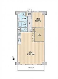 ローズタウン志津駅前C棟 1LDKの間取図画像