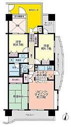 ダイアパレスポートアネックス千葉 3LDKの間取図画像