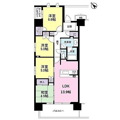 間取り アルファスマートおゆみ野駅南 9階/-