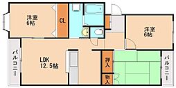 第5江藤ビル 3LDKの間取図画像