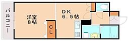 セントフォール新飯塚駅前 1DKの間取図画像