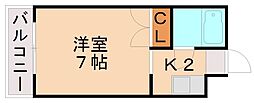 プラウド 1Kの間取図画像