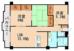 ルミネールハイツ多田 3LDKの間取図画像