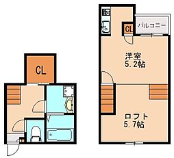 ADC飯塚Bears 1Kの間取図画像