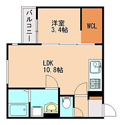 TRIOVE飯塚バスターミナル前 1LDKの間取図画像