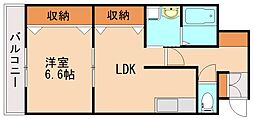 オークマンション柏の森 1LDKの間取図画像