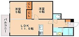 セントロイヤル 2LDKの間取図画像