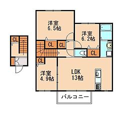 LEGACY1 3LDKの間取図画像
