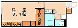 レオパレスラリヴィエール 1Kの間取図画像